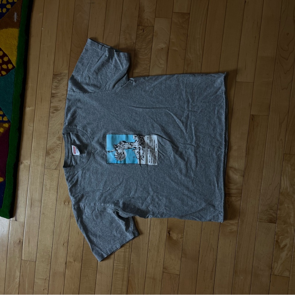 Supreme Gray Short Sleeve Tee with Graphic